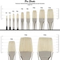 thumbnail image 5 of Creative Mark Pro Stroke Premium White Chungking Hog Bristle Artist Paint Brush - Flat # 2 - Natural Bristle Brush w/ Great Control Suitable for Oils, Watercolors, Acrylics, Alkyds, Caseins, 5 of 7