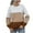 White, variant on Tbopshirt Womens Sweaters,Fall Sweaters for Women,Comfortable Casual Round Neck Contrasting Long Sleeved Pullover Knitted Sweater,Pullover Tops