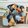 thumbnail image 2 of Goory 2-Piece/Set Tub Club Slipcover, Modern Non Slip Stretch Round Barrel Chair with Cushion Couch Sofa Cover Protector for Bar Cafe Kids Living Room( Colorful Floral), 2 of 4