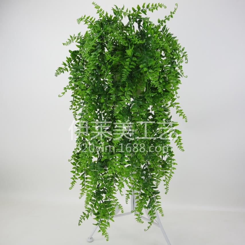1pc Plastic Leaves Persian Rattan Fake Plant Wall Hanging Courtyard Fake Leaf 