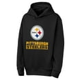 thumbnail image 2 of Youth Outerstuff  Black Pittsburgh Steelers Back to Basics Hoodie, 2 of 3