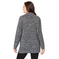 thumbnail image 2 of Woman Within Plus Size Marled Zip-Front Cable Knit Cardigan Sweater, 2 of 6