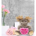 thumbnail image 3 of DolliBu Happy Mother's Day Super Soft Plush Sitting Moose With Sweater - Cute Stuffed Animal with Pink Heart Message for Best Mommy, Grandma, Wife, Daughter - Cute Wild Life Plush Toy Gift - 9" Inches, 3 of 6