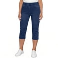 thumbnail image 5 of Qingpeng Womens Capri Jeans Skinny Pull On High Waisted Tummy Control Fitted Stretch Capris Denim Leggings with Pockets, 5 of 9