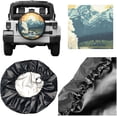 thumbnail image 3 of PISONIC Mountain And Woods Spare Tire Cover Weatherproof Universal Wheel Protectors for RV Camper Travel Trailer SUV Truck 14 inch, 3 of 7