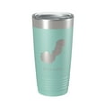 thumbnail image 1 of Bass Lake Map Tumbler Travel Mug Insulated Laser Engraved Coffee Cup Indiana 20 oz Teal, 1 of 1