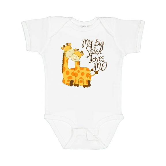 Inktastic My Big Sister Loves Me Boys or Girls Baby Bodysuit
