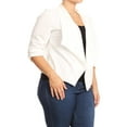 thumbnail image 2 of Women's Plus Size Casual 3/4 Sleeve Office Work Blazer Jacket, 2 of 5