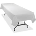 thumbnail image 2 of Tablemate Table Set Rectangular Table Cover, Heavyweight Plastic, 54 x 108, White, 6/Pack, 2 of 4