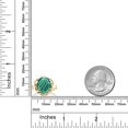 thumbnail image 3 of Gem Stone King 18K Yellow Gold Plated Silver Green Malachite Engagement Ring for Women (6.07 Cttw, Gemstone Birthstone, Oval 12X10MM, Size 6), 3 of 5