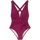 thumbnail image 2 of Traje de baño de una pieza para mujer Traje de baño rojo sólido con cuello en V profundo sexy Namotu CZYD-SY79-1, 2 of 7