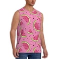 thumbnail image 2 of Uemuo Watermelon Pattern Men's Sleeveless T-Shirt,Muscle Athletic Tank Top, Moisture-wicking Quick-dry Breathable Classic Tee Top for Gym Run Outdoor Sports-XX-Large, 2 of 8