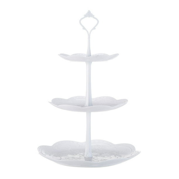 JeashCHAT 3 Tier Cupcake Stand Clearance, Fruit Plate Cake Stand