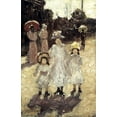 thumbnail image 2 of Prendergast, Maurice Brazil 13x18 Black Ornate Wood Framed with Double Matting Museum Art Print Titled - Sunday Morning in Paris, 2 of 4