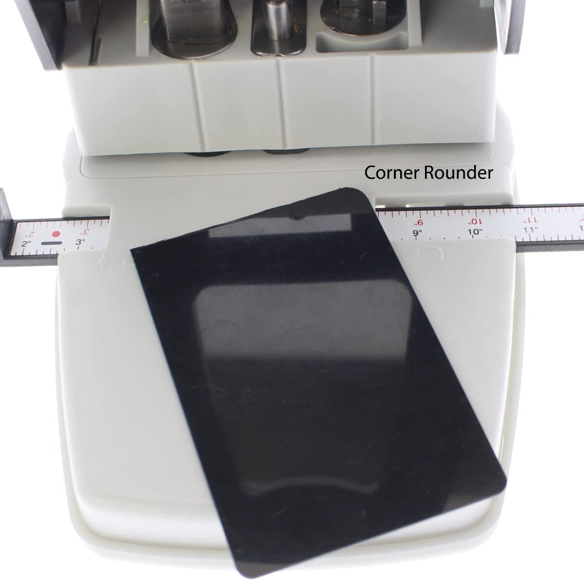 Desktop ID Card Hole Punch Tool for Name Badges - Three in One Slot Puncher with Guide (Slot Hole, Round Hole, Corner Rounder)