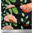 thumbnail image 3 of Soimoi Rayon Fabric Flower & Leaves Watercolor Print Fabric by Yard 42 Inch Wide, 3 of 3