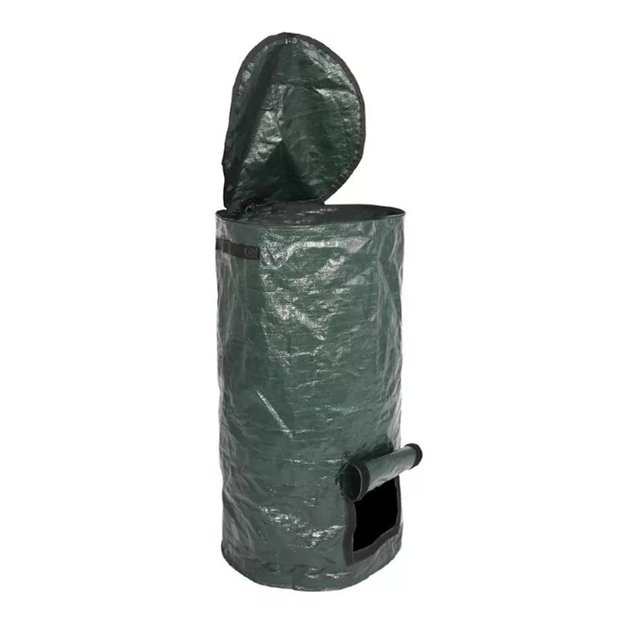 Compost Bag Leaf Lawn Bag Yard Garbage Kitchen Lid Compost Bin, Multipurpose Gardening Container