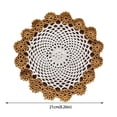 thumbnail image 2 of Oleegame 1PC Placemat Handmade Two Tone Floral Crochet Tray Doilies 9 Beige, 2 of 4