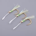 thumbnail image 2 of 3 uds anzuelos de asistencia de pesca anzuelos de cebo de lengüeta circular de material acero carbono 9-0, 2 of 9