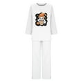 thumbnail image 4 of Puntoco Conjunto De Pantalones Y top Con Cuello Redondo Y Manga Larga Con Estampado De Halloween Para Mujer Blanco Xl, 4 of 4