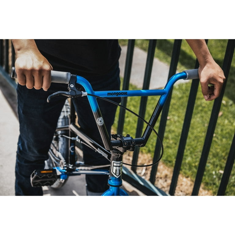 Mongoose Rebel X2 BMX Bicycle Single Speed 20 In. Wheels Black and Blue
