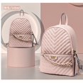 thumbnail image 2 of Victoria's Secret VS v Patrón De Cuero Pequeña Mochila Remache Cadena Decoración Mini Mujeres Casual Bolsa De La Escuela, 2 of 4