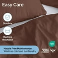 thumbnail image 7 of CGK Linens 3-Piece Premium Duvet Cover Set - Queen Size Soft Comforter Cover With Zipper & Matching Pillowcases, Brown, 7 of 7