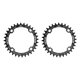 thumbnail image 3 of Soidarity Juego de bielas para bicicleta, disco de dientes, piñón estrecho para bicicleta 104BCD 32T, orificio para bicicletas de montaña, negro y 36T 2piezas, 3 of 6
