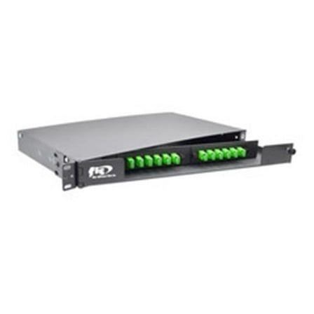 1U Swing Out Fiber Patch Panel - 2 LGX Compatible Slots, Black