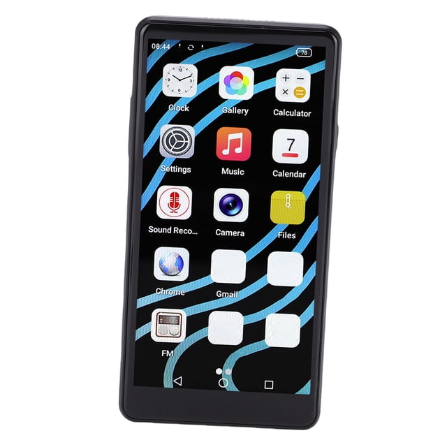 Reproductor Mp3 De MP3 De 64 GB Con Bluetooth WiFi Para 12 Pantalla Táctil HD De 4,99 Pulgadas Reproductor De Música MP4 Cámara De 16 MP Control Parental Negro