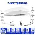 thumbnail image 4 of CazToi 10x20FT Heavy Duty Pop Up Canopy Tent Waterproof Wind-Resistant 6 Sidewalls 3 Height Adjustments Includes Storage Bag, 4 of 8