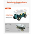 thumbnail image 5 of Rolling Garden Cart with Seat & Storage Bin - 276 lbs Capacity, Plastic Garden Scooter for Outdoor Use, 5 of 10