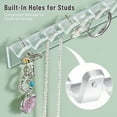 thumbnail image 4 of NiHome 6-Pack Wall-Mounted Clear Plastic Jewelry Organizers for Earrings, Necklaces, Bracelets, Rings, Studs, No-Drill Adhesive Installation Racks for Closet, Bathroom, Bedroom, Mirror, Cabinet Doors, 4 of 6