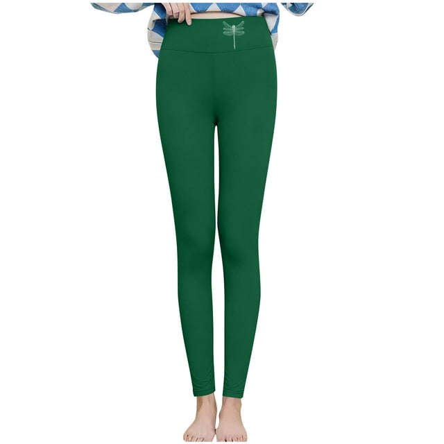Womens Fleece Pants, Lamb Wool Leggings with Fleece Lining