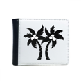 thumbnail image 1 of Black Coconut Tree  Outline Flip Bifold Faux Leather Wallet  Multi-Function Card Purse, 1 of 4