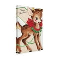 thumbnail image 4 of Trademark Fine Art Vintage Apple Collection Vintage Xmas Card Deer Canvas Wall Art - 30x47, 4 of 4