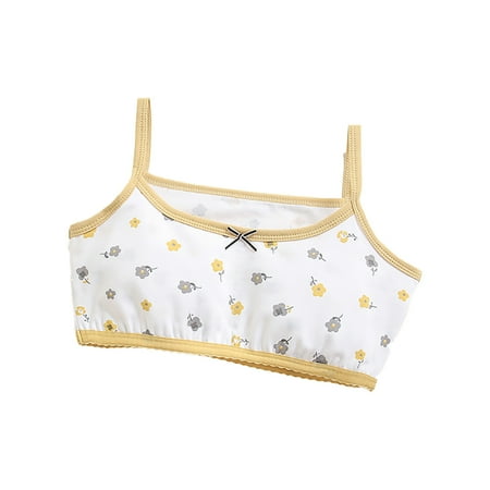 Beautyzll 7-12Y Teens Girls Spaghetti Strap Bralette Bra Casual Sleeveless Slim Fit Camisole Tank Top