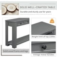 thumbnail image 5 of 65.75'' Console Table Sofa Table with 4 Storage Drawers,Wooden Farmhouse Entryway Table with Storage Shelf,Multifunction Long Vintage Console Table for Hallway, Entryway, Bedroom, Living Room,Tan, 5 of 9