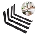 thumbnail image 4 of 4Pcs L Shelf Brackets, Strong Metal, Easy Installation, Strong Load Bearing, Wide Application, Industrial Design, Premium Material, 4 Pieces, Perfect for Family, Office, Garage, 4 of 7