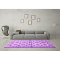 thumbnail image 3 of Ahgly Company Indoor Round Abstract Purple Modern Area Rugs, 8' Round, 3 of 4