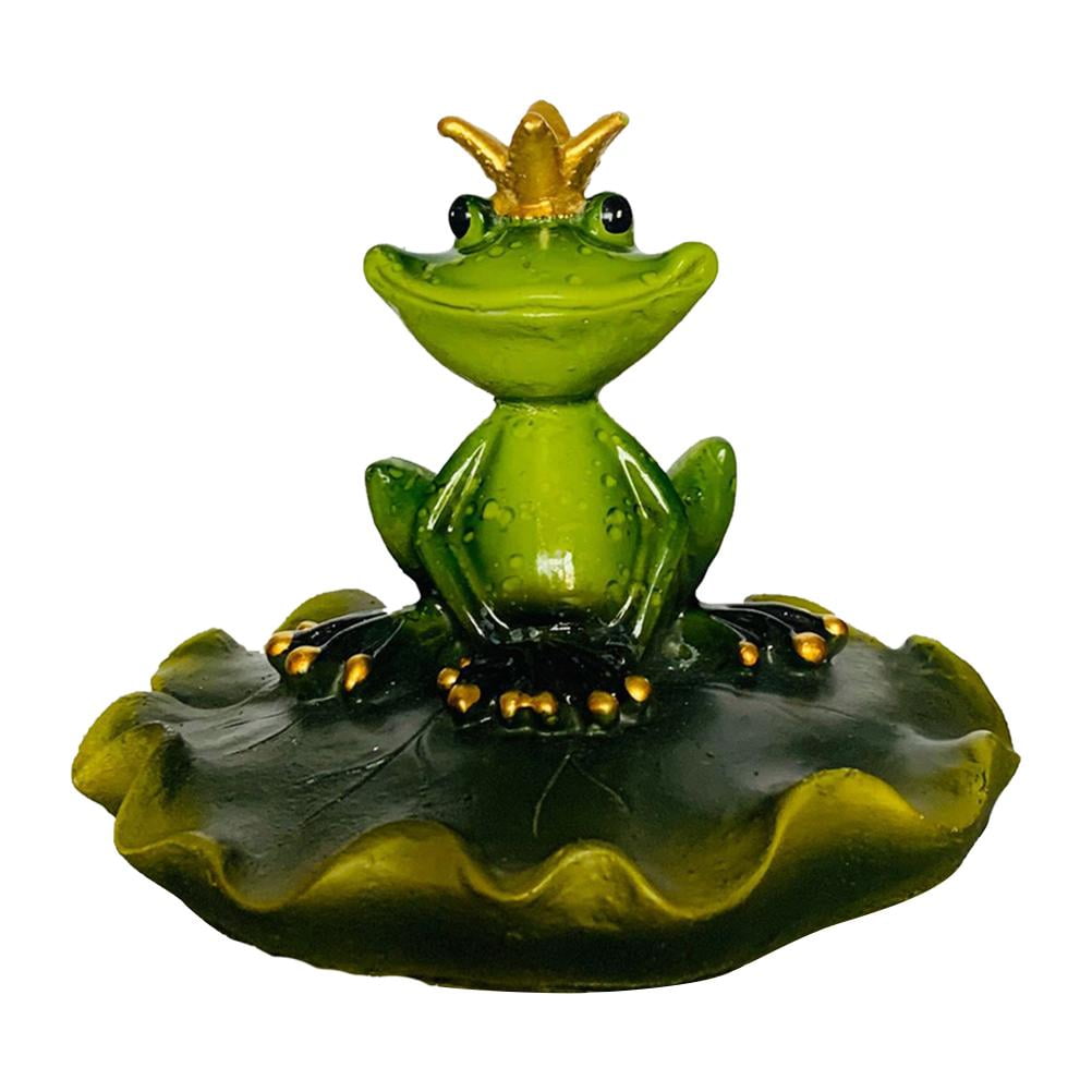 Worallymy Cute Frog Statue Resin Floating Frogs Statue Ornament Garden