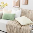 thumbnail image 7 of Faux Fur Plush Lumbar Pillow Covers 12x20 Set of 2 Soft Fluffy Throw Pillow Covers Sage Green Living Room Decor, 7 of 7