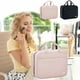thumbnail image 1 of Bolso de maquillaje portátil a prueba de agua con gancho | Bolsa organizadora de cosméticos de viaje | Bolsa de almacenamiento de algodón multifuncional | Negro Rosa | Compartimentos espaciosos, 1 of 7