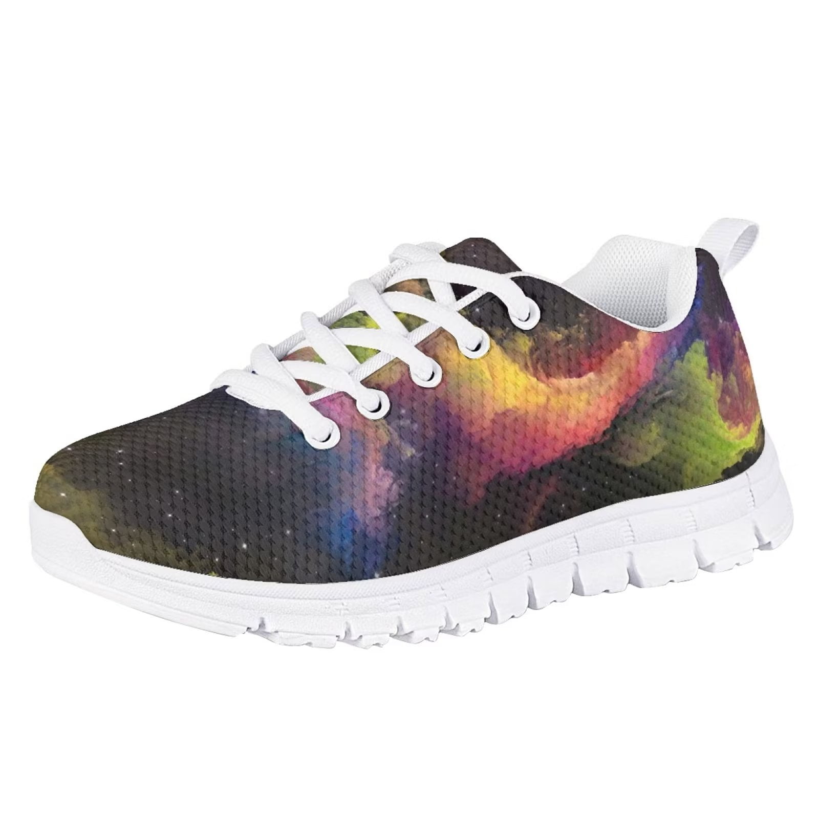 Pzuqiu Universe Galaxy Girls Tennis Shoes 5 Lightweight Running Sneakers Lace Athletic Shoes Comfy - Walmart.com