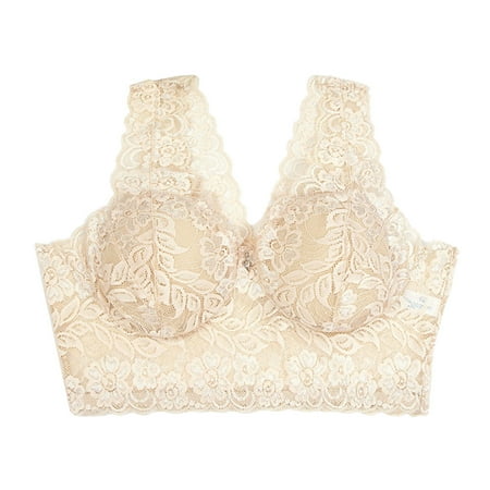 

Zuwimk Bras For Women Full Coverage Women s Easy Does It Underarm Smoothing with Seamless Stretch Wireless Lightly Lined Comfort Bra Beige M