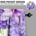 thumbnail image 5 of Purple Flower Butterfly3(1) Kitchen Curtain Valance 3 Piece Home Curtains and Valance Set Curtain Sink Window Decor Window Treatment Tier 27.5x36 Length, 5 of 6