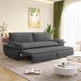 thumbnail image 2 of 73.2" Futon Sofa Bed Queen Size,Pull Out Bed,3-in-1 Convertible Sleeper Sofa with Cushion Armrest,Modern Corduroy Futon Couch for Living Room,Small Space,Apartment,Bedroom,Gray, 2 of 8