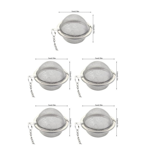 Bola de té Naiovety de malla de Acero inoxidable con filtro de infusión de cadena Difusor de intervalo