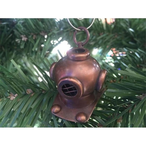 5 in. Antique Copper Diving Helmet Christmas Ornament