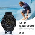 thumbnail image 4 of Men's Digital Watch Waterproof Pedometer Watches Sport Watch Step Counter Calorie Military Watch with Stopwatch Alarm LED Backlight Countdown, 4 of 7